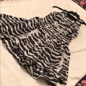 GUESS Black & White zebra mini cocktail dress